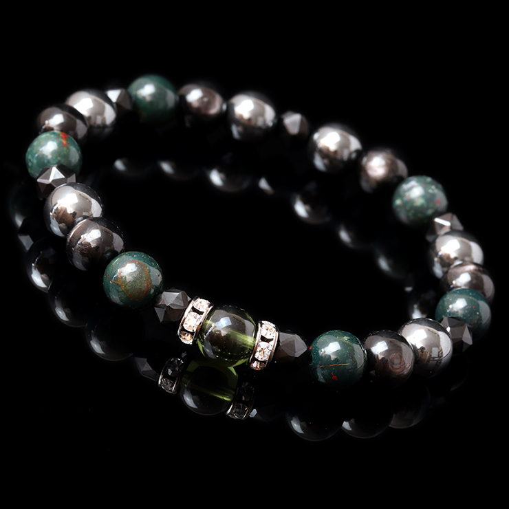 【X.G】モルダバイトデザインブレスレット