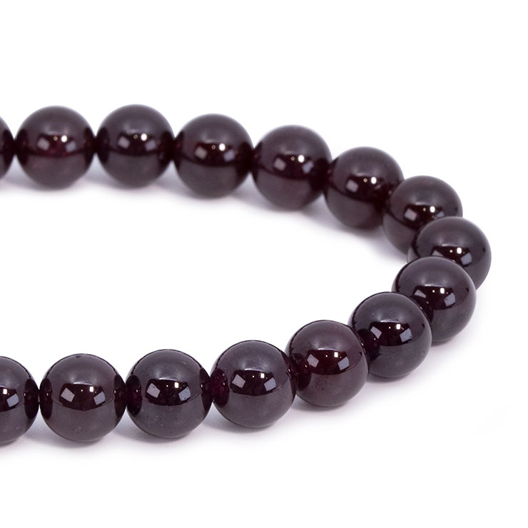 【一点もの】ガーネット8mm シンプルブレスレット